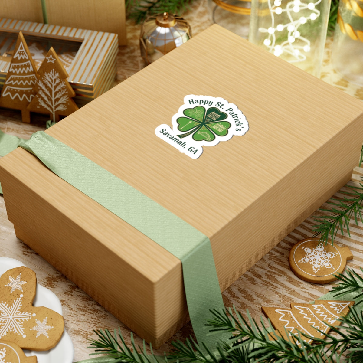 Minimal Shamrock Sticker | tiny clover icon, subtle luck graphic