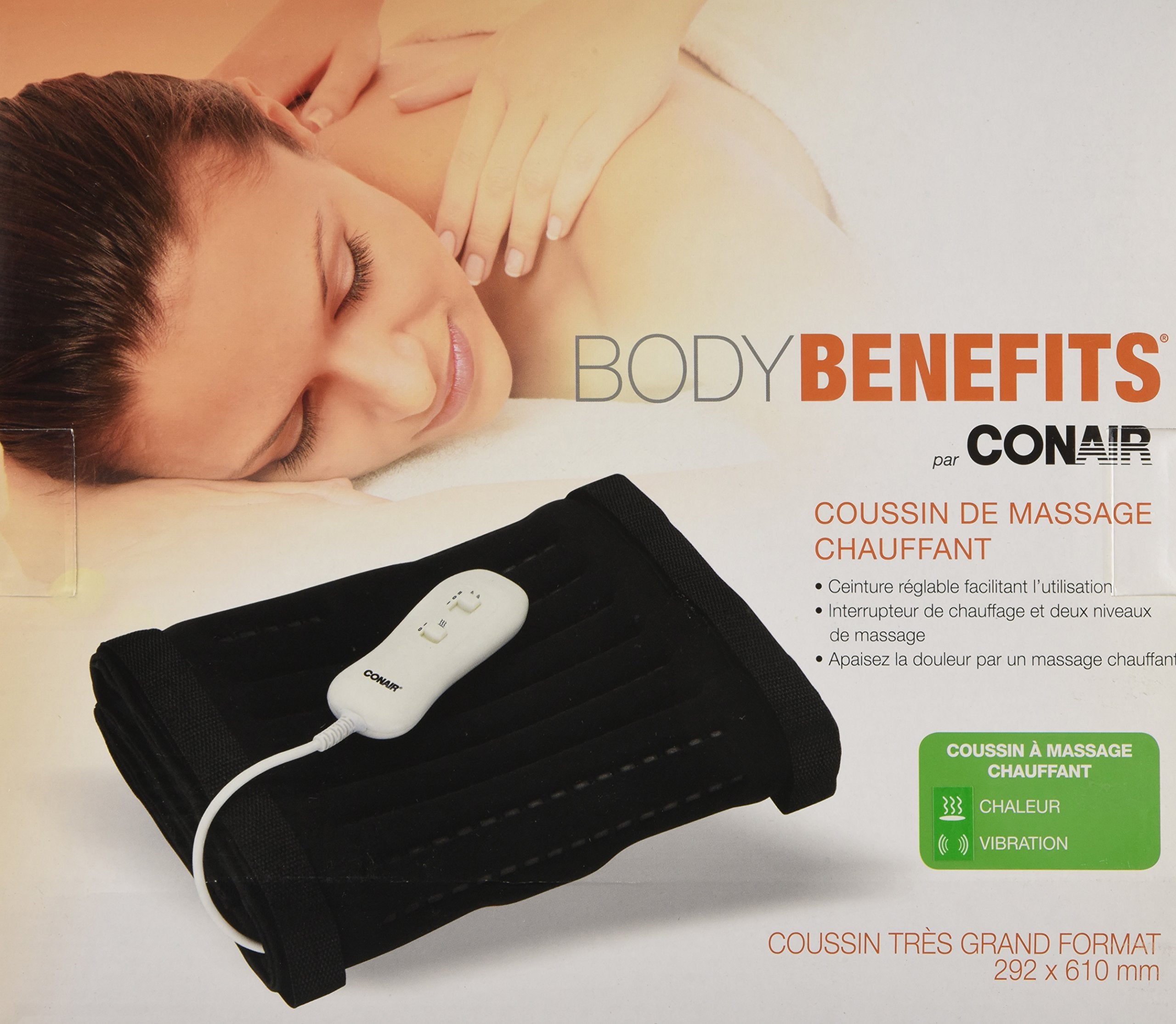 Conair 11.5 inch(s) x 24 inch(s) King Size Massaging Heating Pad