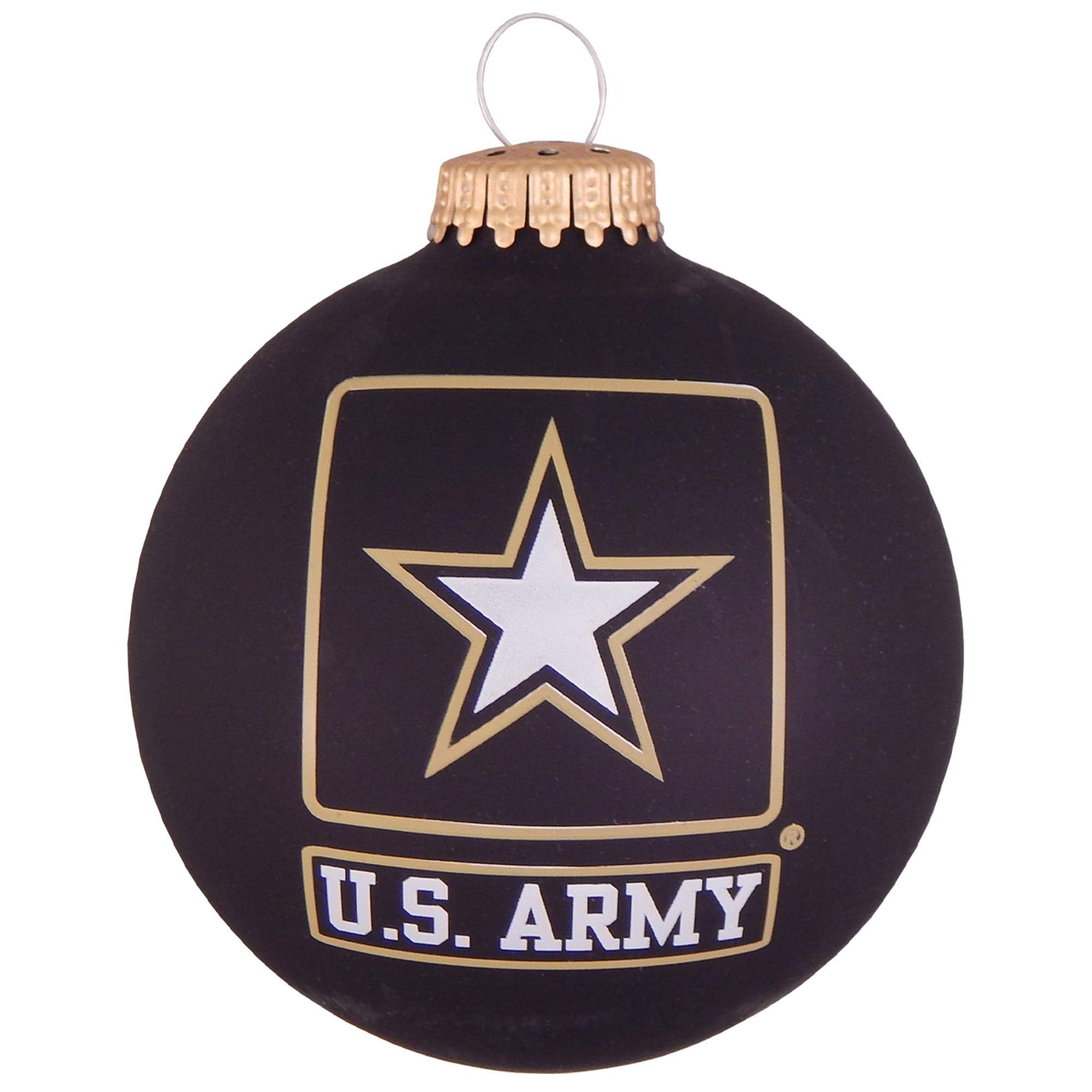 Christmas Tree Ornaments Made in The USA - 80mm / 3.25" Decorated Collectible Glass Balls from Christmas by Krebs - Handmade Hanging Holiday Decoration for Trees