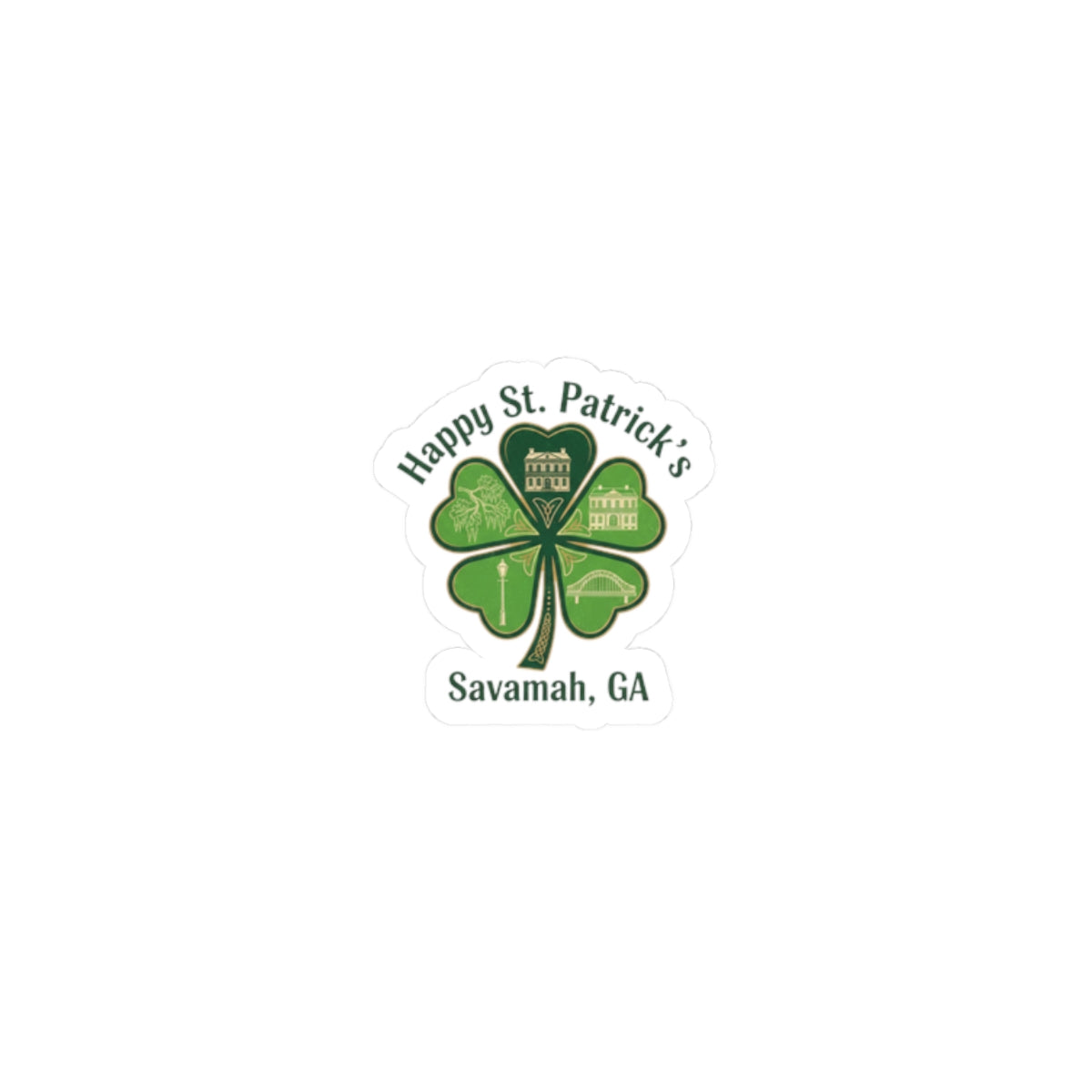 Minimal Shamrock Sticker | tiny clover icon, subtle luck graphic
