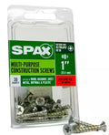 SPAX No. 8 x 1 in. L Phillips/Square Flat Head Yellow Zinc Steel Multi-Purpose Screw 75 Each