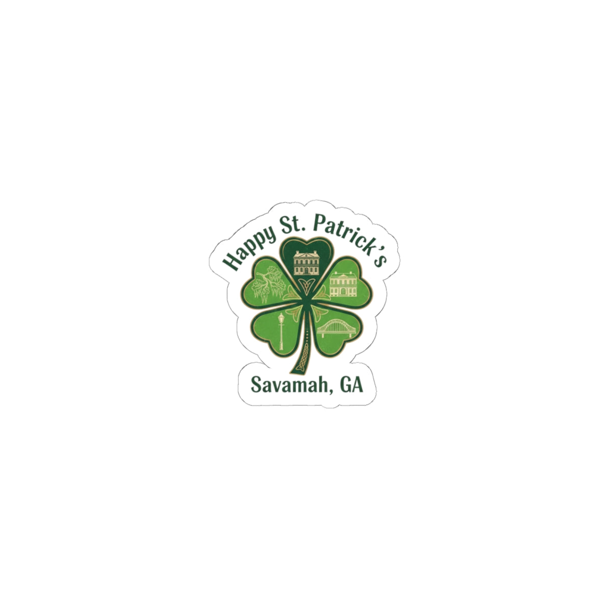 Minimal Shamrock Sticker | tiny clover icon, subtle luck graphic