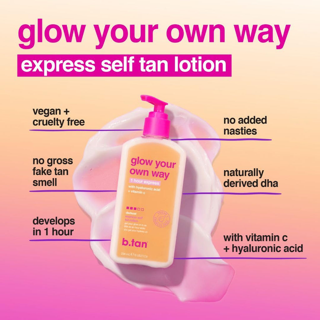 b.tan Deep Dry Spray Tanning Oils | Packed with Ultra Moisturizing Oils to Keep Skin Hydrated, Vegan & Cruelty Free, No Added Nasties