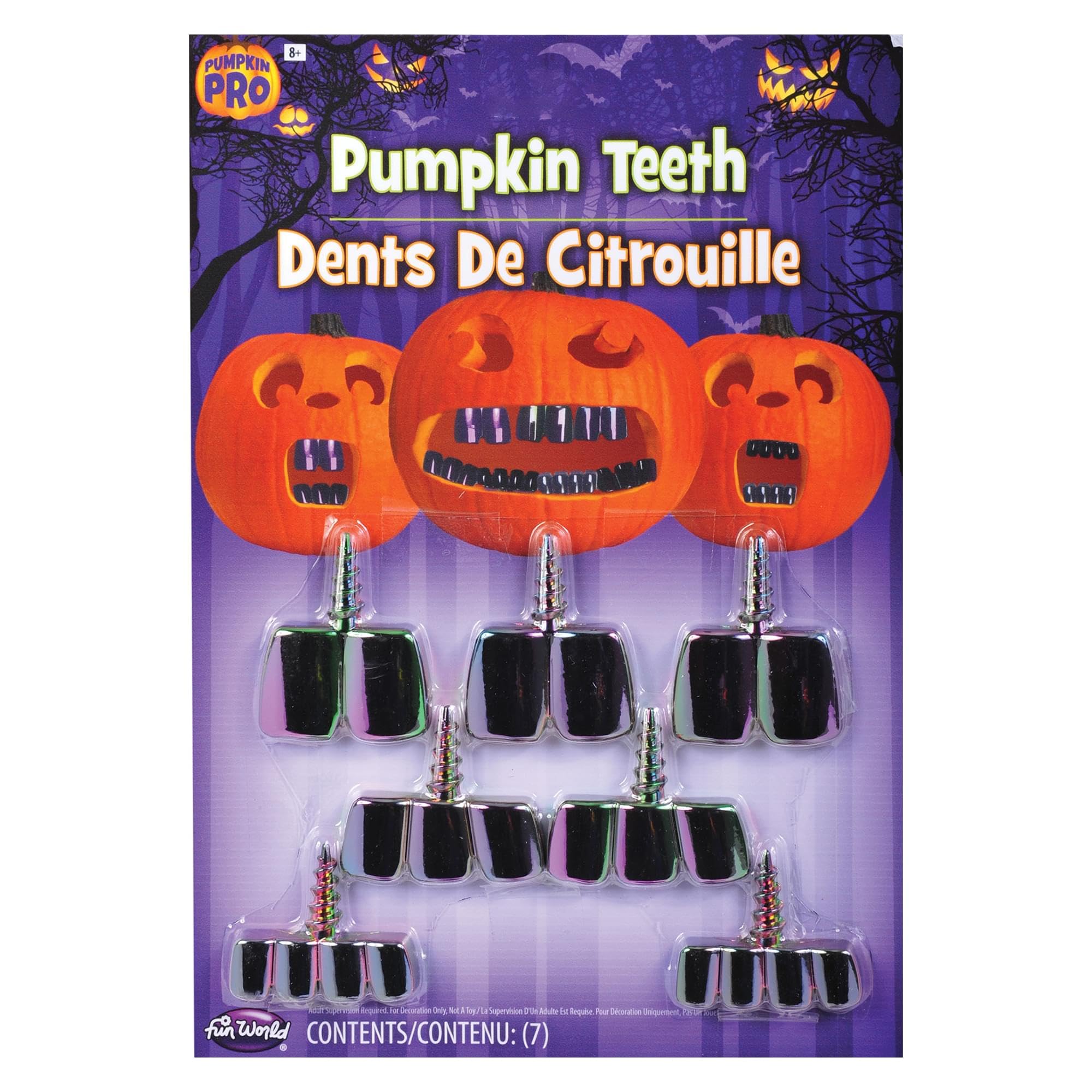 Fun World Oil Slick Pumpkin Decorating Teeth | Buck Teeth