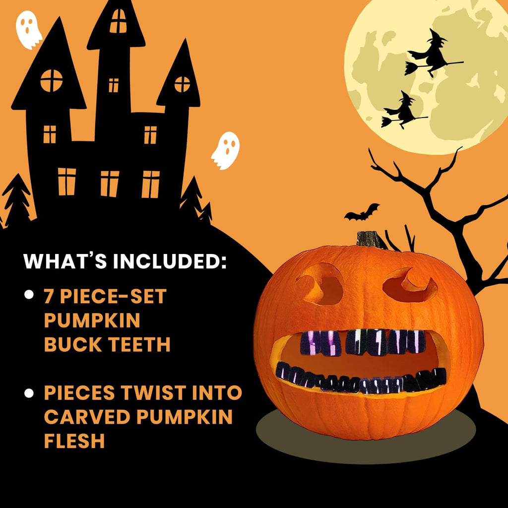 Fun World Oil Slick Pumpkin Decorating Teeth | Buck Teeth