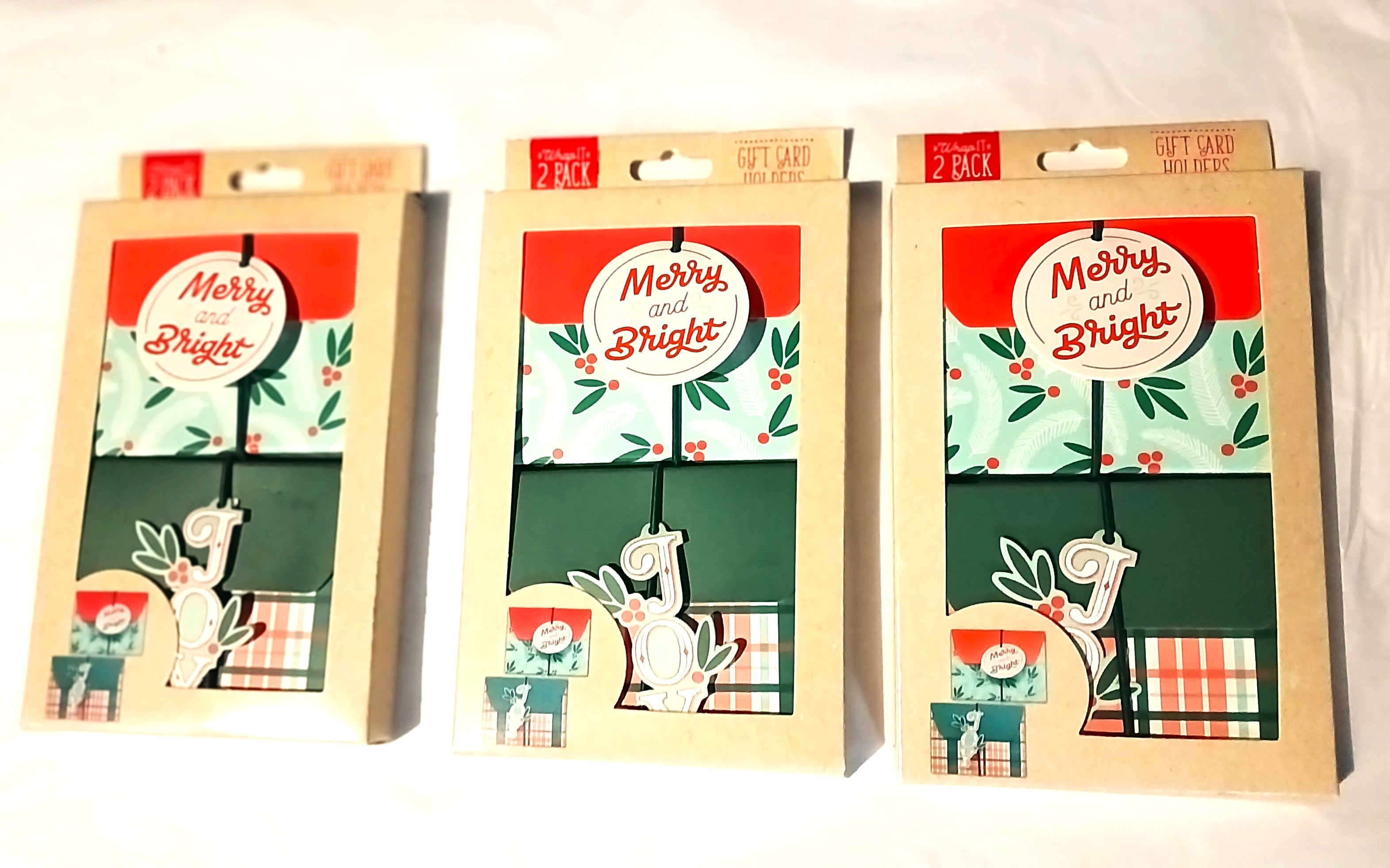 Holiday Gift Card Holders 6 Pack (2 each)