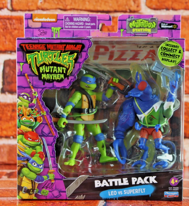 Teenage Mutant Ninja Turtles Battle Pack Leo Vs Superfly