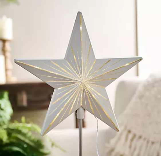 White/Silver 11" Tree Topper