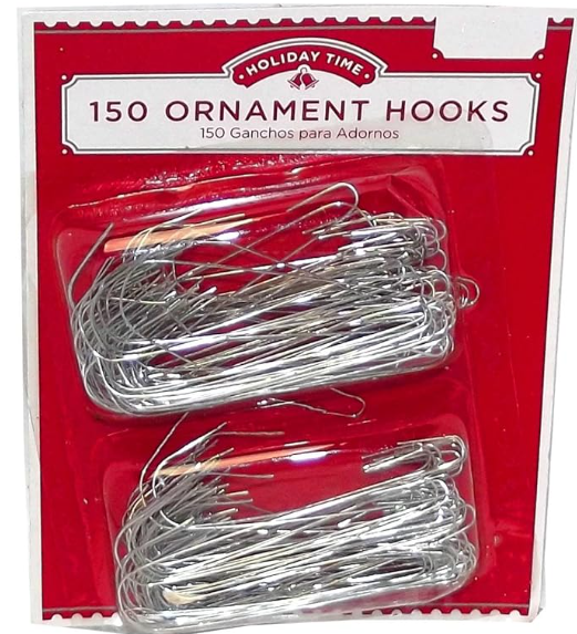 Holiday Time 150 silver Ornament Hooks