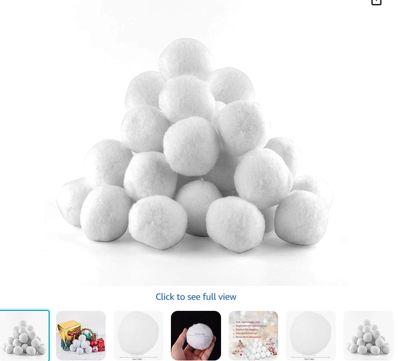 Fake Snowballs, 20 ct