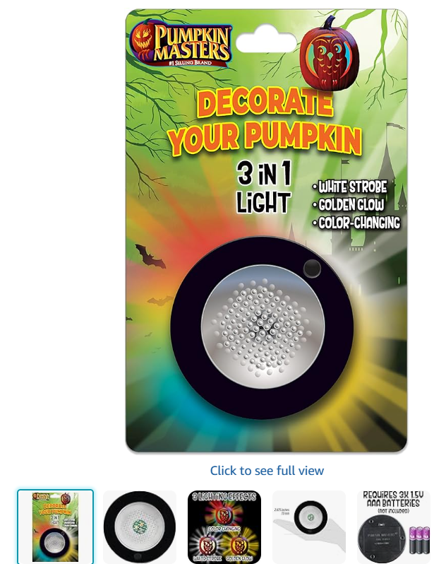 Pumpkin Masters Premium 3 in 1 Pumpkin Light