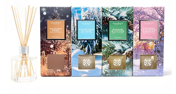 HomeWorx by Slatkin + Co. Set of 4 Snow Day Reed Diffusers