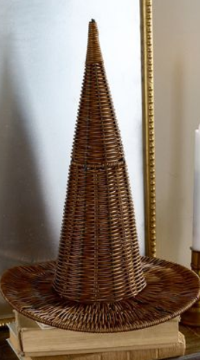 Cozy Cottage by Liz Marie 16" Rattan Witch Hat