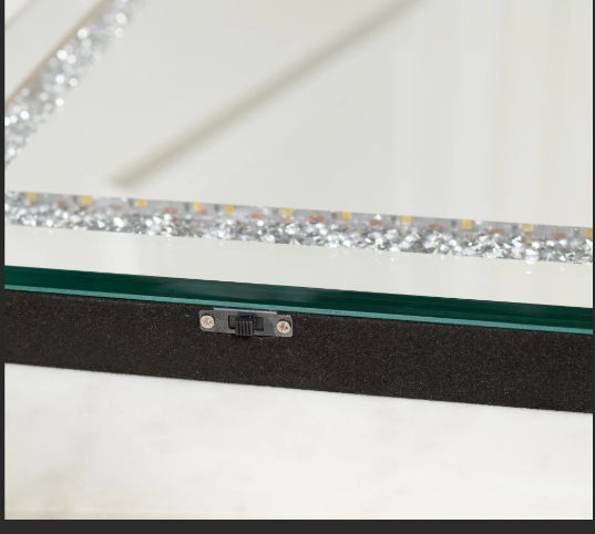 12" Illuminated Square Mirror Centerpiece (silver)
