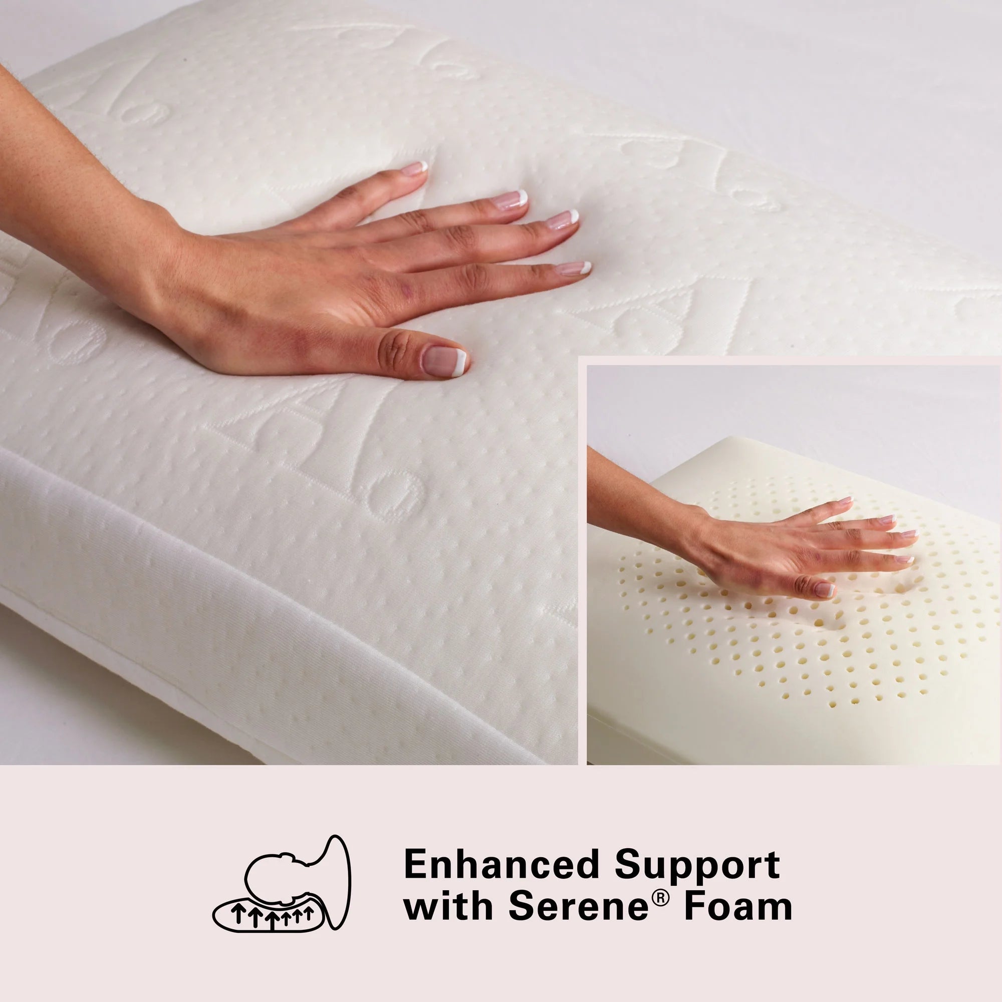 Allswell Serene Foam Bed Pillow with TENCEL Cover, Standard/Queen