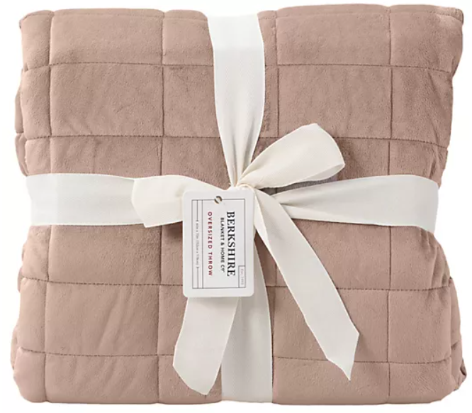 Berkshire Quilted Suedemink Oversized Throw