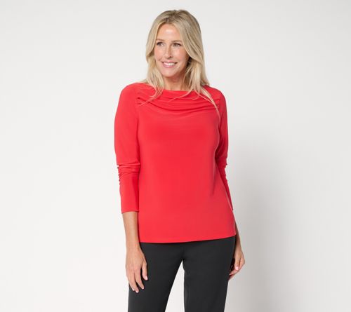 Attitudes by Renee Como Jersey Drape Neck