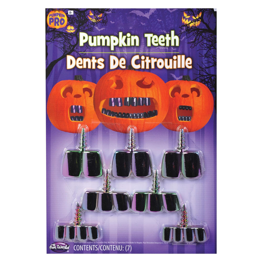 Fun World Oil Slick Pumpkin Decorating Teeth | Buck Teeth