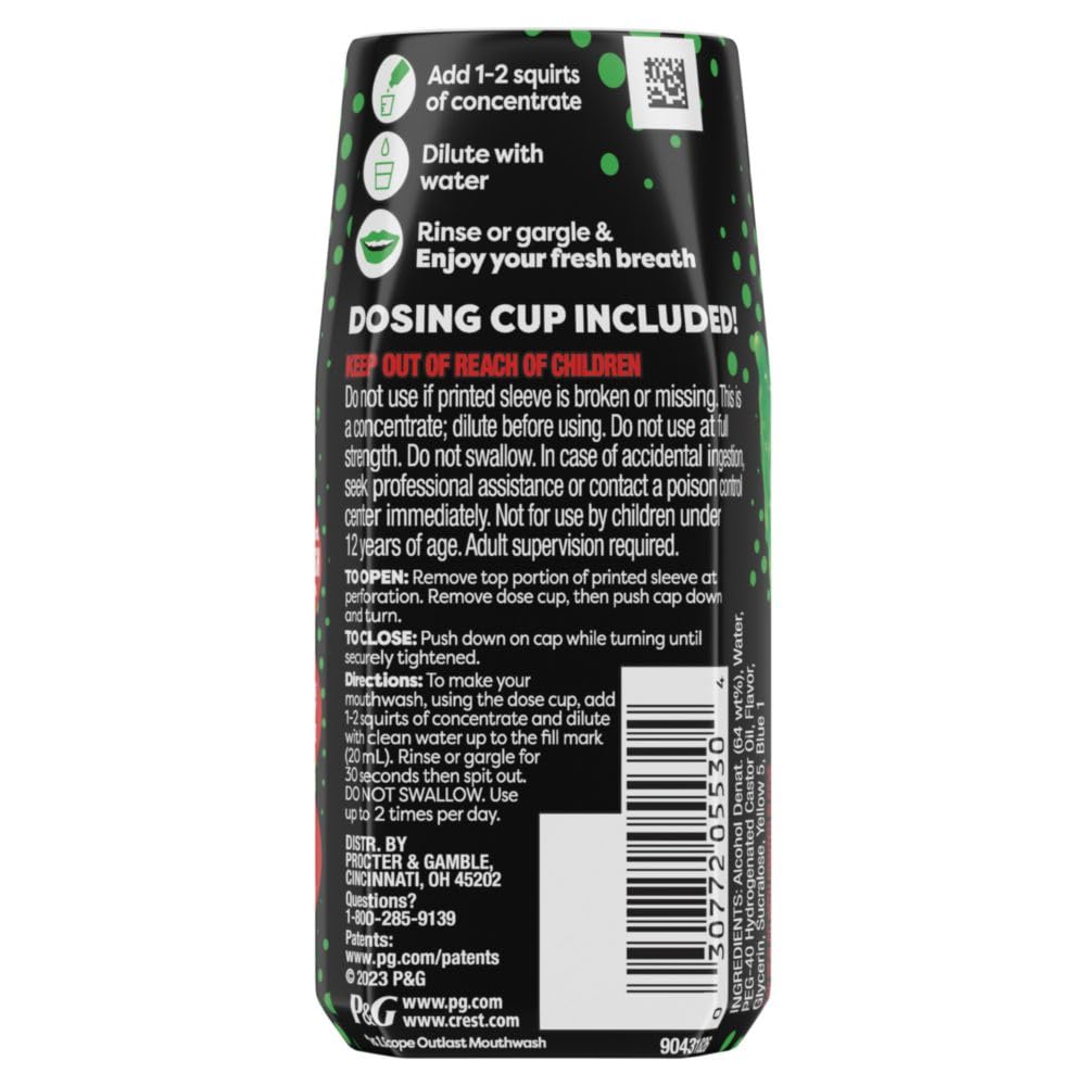 Crest Scope Squeez Mouthwash Concentrate, Original Mint Flavor, 50mL