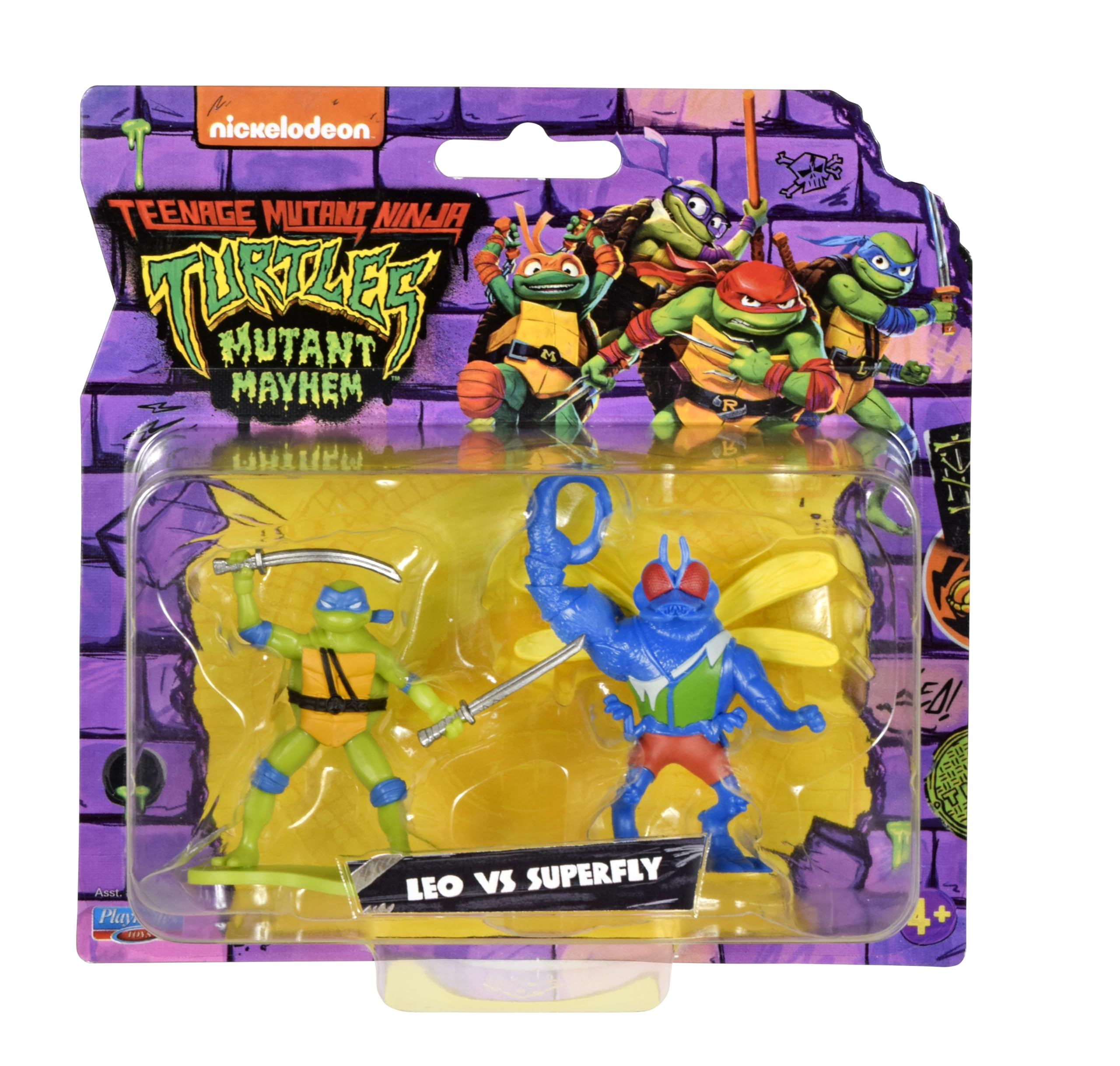 Teenage Mutant Ninja Turtles Movie MINI Figure 2-Pack Leo & Baxter Fly