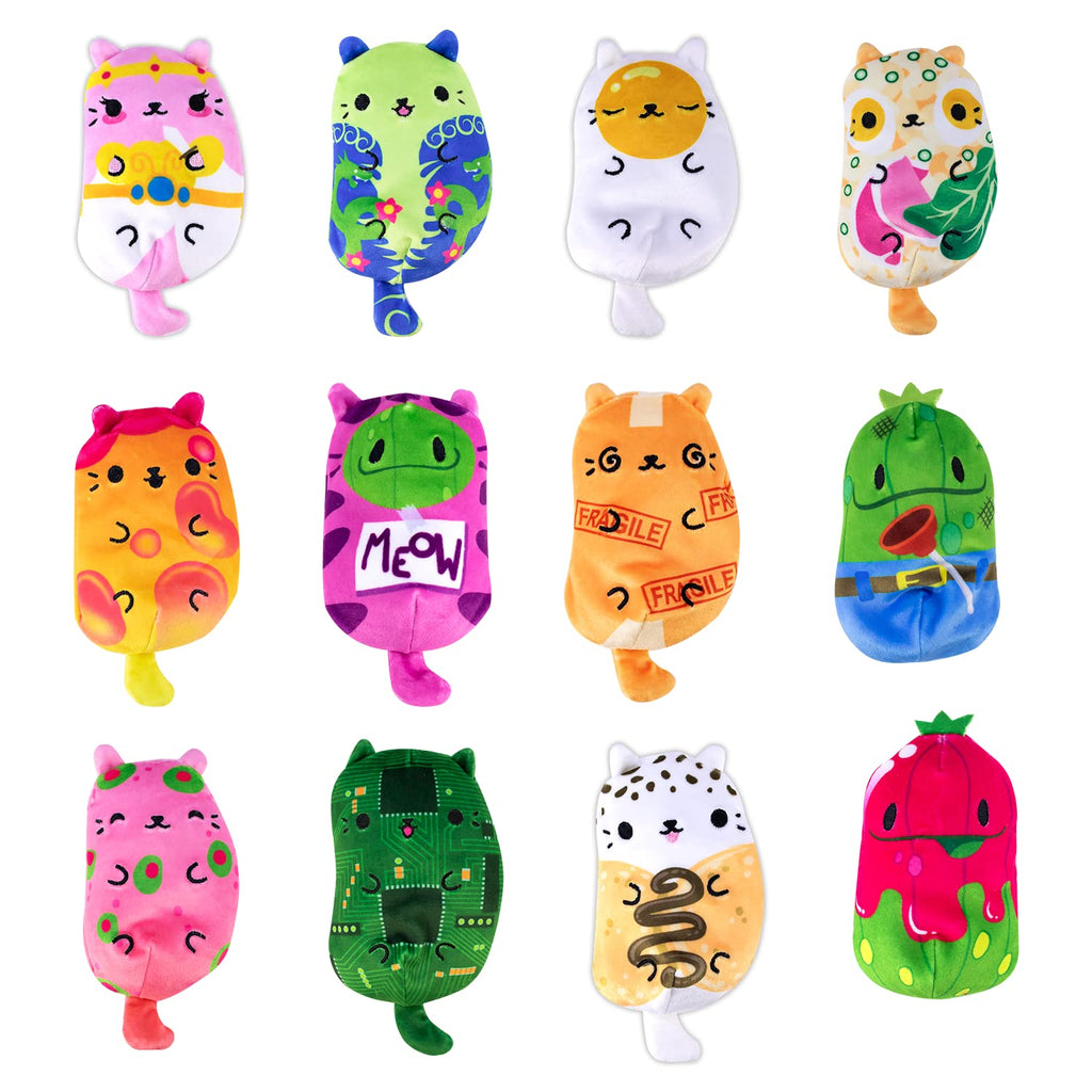 Cats vs Pickles - Mystery Bags - Gold Wave - Bean Filled Plushies! Great for Stocking Stuffers, Advent Calendars, for Kids, Boys, & Girls.