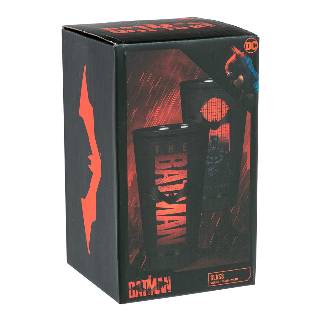 Paladone The Batman Glass, The Batman Movie Merchandise, 400 ml, 13.5 fl oz