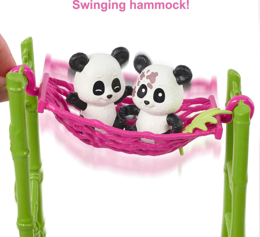 Barbie Careers Playset, Baby Panda Care & Rescue Set with Vet Fashion Doll, 2 Color-Change Pandas & 20+ Accessories