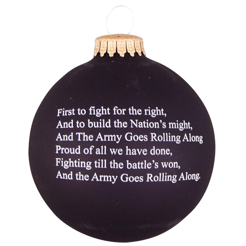 Christmas Tree Ornaments Made in The USA - 80mm / 3.25" Decorated Collectible Glass Balls from Christmas by Krebs - Handmade Hanging Holiday Decoration for Trees