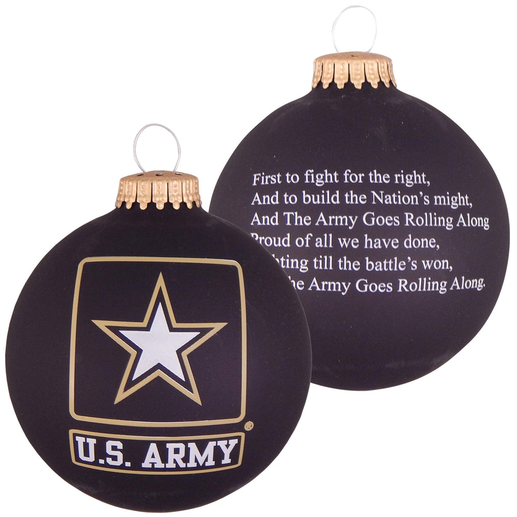 Christmas Tree Ornaments Made in The USA - 80mm / 3.25" Decorated Collectible Glass Balls from Christmas by Krebs - Handmade Hanging Holiday Decoration for Trees