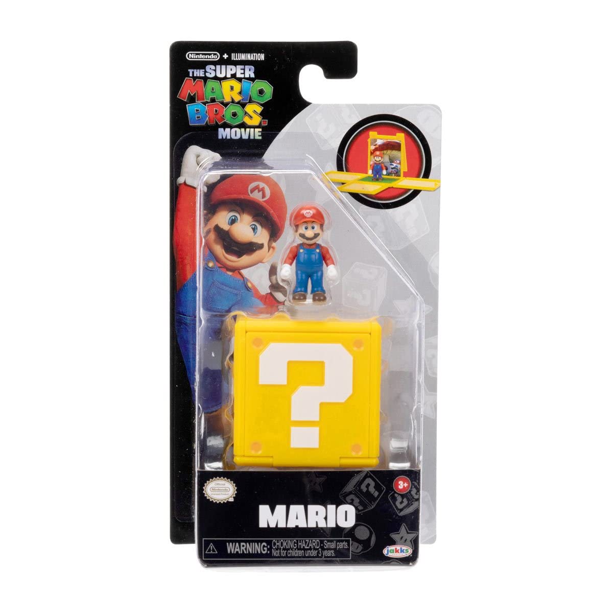 The Super Mario Bros. Movie Toad with Question Block 1.25-Inch Mini-Figure