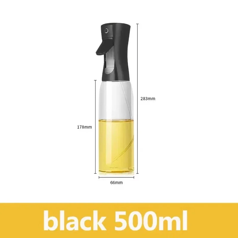 200/300/500m LOil Spray Plastic Household Kitchen Oil Spray Bottle or Oil Brush Nebulizing Mist Filling Cooking Dual Use BBQ