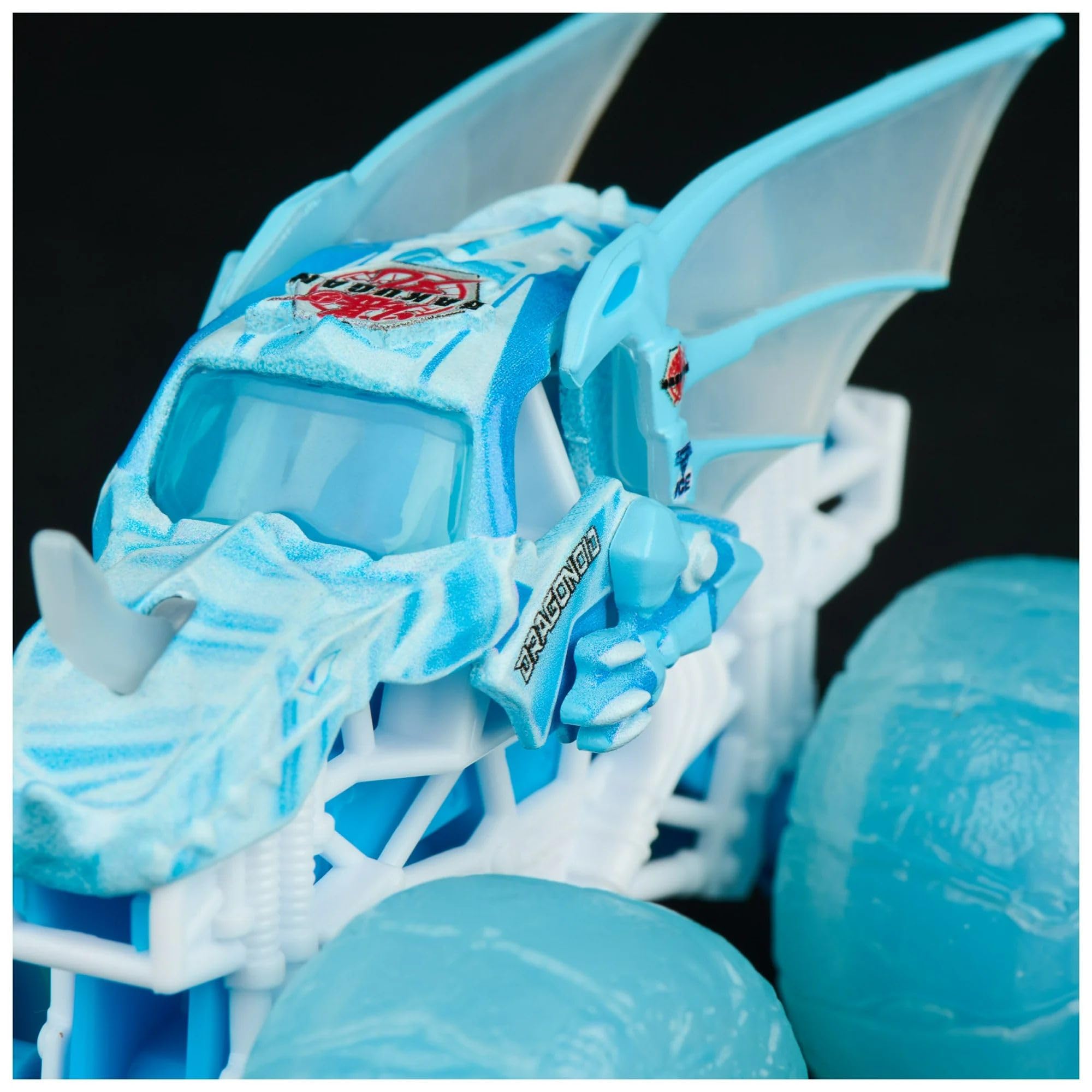 Monster Jam Fire and Ice Monster Trucks, 2 Pack, Whiplash vs Dragonoid, 1:64 Scale