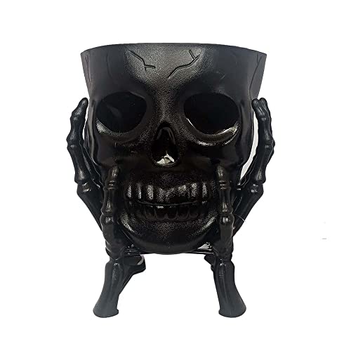 Halloween Skull Skeleton Plastic Candy Dishes - Set of Two