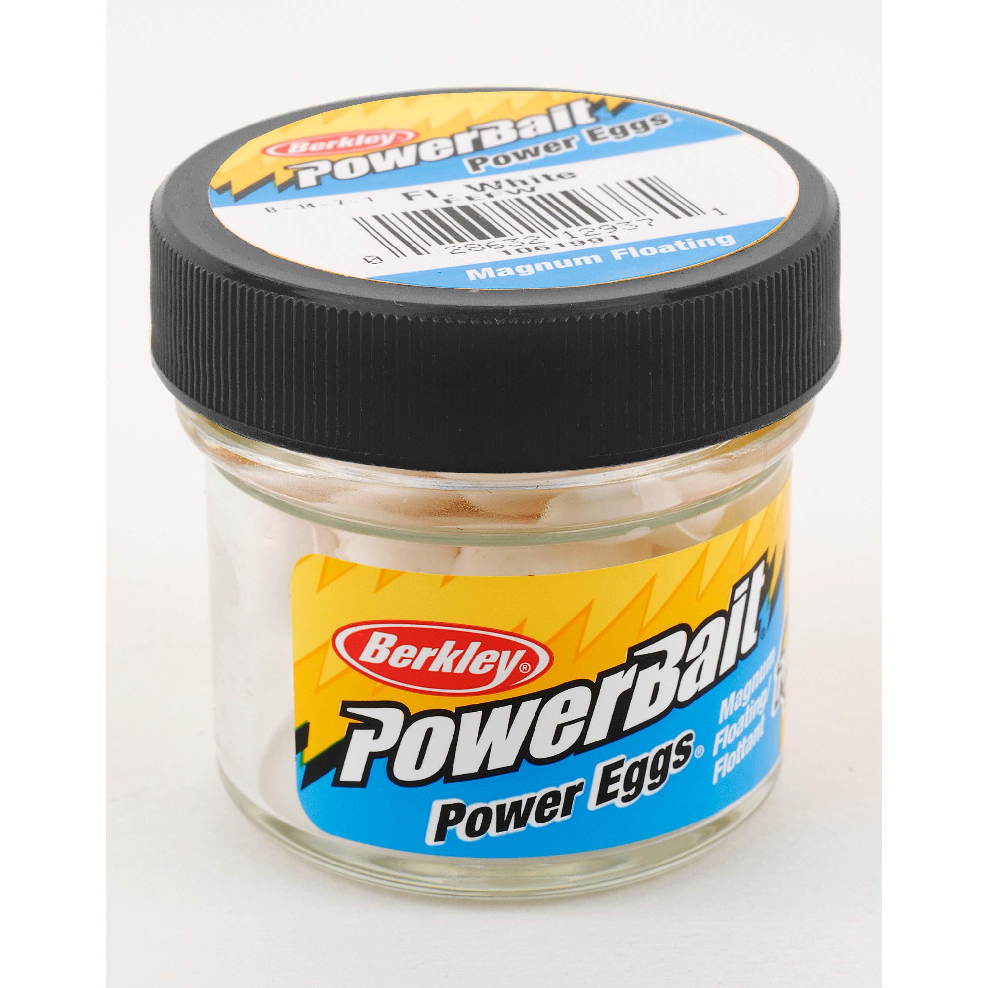 Berkley PowerBait Power Eggs Floating Magnum Fishing Soft Bait Fluorescent White - Original Scent / 0.5 ounces Small Jar