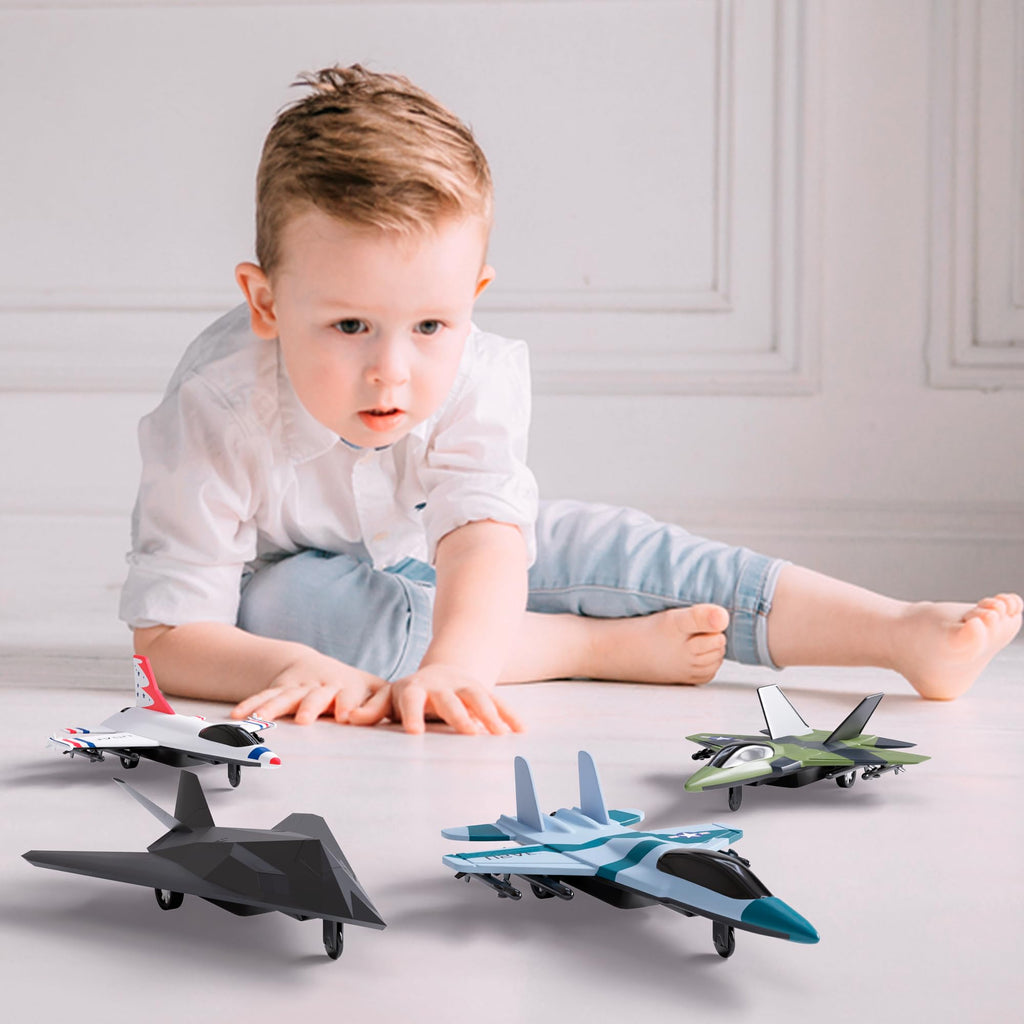 Lollipop US Air Force Airplane Toy - Official Licensed Cargo/Transport Aircraft or Fighter Helicopter & War Plane with Military Base & Action Figures Playset - Airforce Vehicle Model for Kids Ages 3+