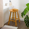 (1) Better Homes & Gardens Round 18 in High Backless Bamboo Stool/Adult Footrest for Indoor Use