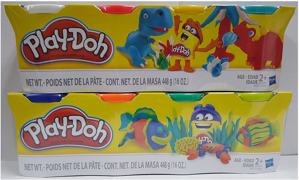 Play-Doh 4-Pack of Colors 12oz Gift Set Bundle (8 Cans & 32oz Total) - 2 Pack