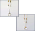 S/2 Magnifier Lava & Gemstone Neck Pendants