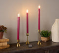 Bethlehem Lights Flameless Candles w/ Gold Holders