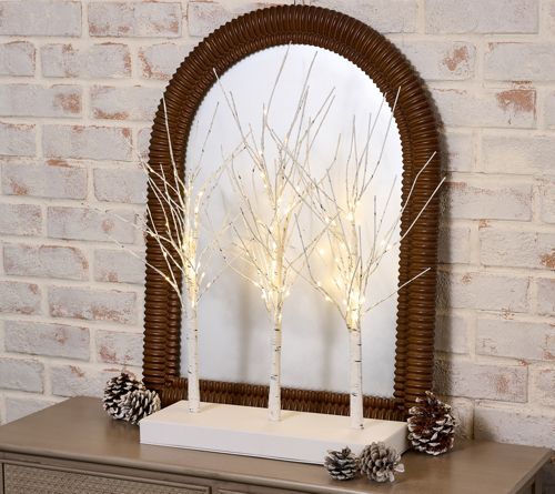 Illuminated Birch tree Centerpiece