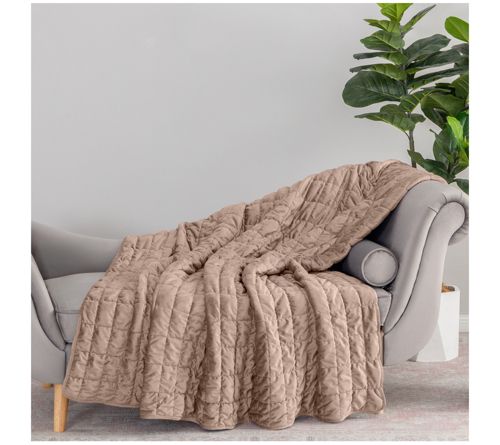 Berkshire Quilted Suedemink Oversized Throw