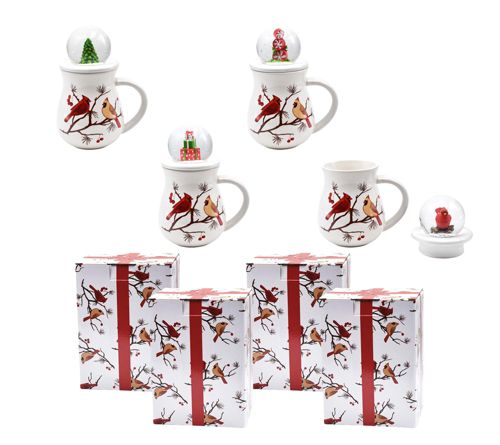 Set of (4) 16-oz Mugs w/ gift box