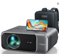 Auto Focus/4K Support] Projector with WiFi 6 and Bluetooth 5.2, YABER Pro V9 Native 1080P Outdoor Movie Projector, Auto 6D Keystone & 50% Zoom, Home Theater Projector for Phone/TV Stick/PC